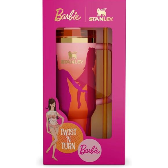 Stanley X BARBIE Limited Edition 60s TWIST 'n TURN Quencher 40oz NEW IN BOX - Picture 3 of 3
